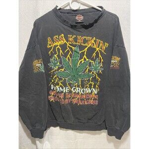 Vintage Harley Davidson Sweatshirt Ass Kickin’ Home Grown XL sweatshirt